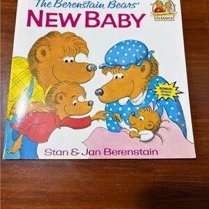 Original 1974 The Berenstain Bears' NEW BABY 2 sticker pages, 2 Stickers Missing